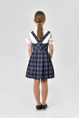 Сарафан ДелСти 224-41 синяя клетка