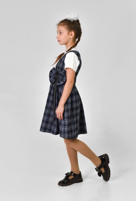 Cарафан с бантом серый пояс