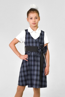 Cарафан с бантом серый пояс