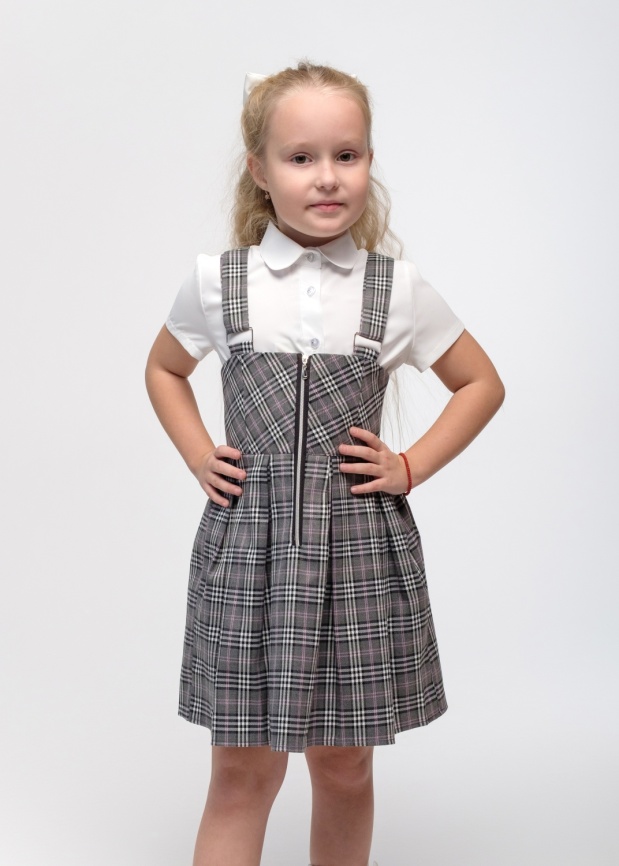 Сарафан ДелСти 224-28 розовая клетка фото 1