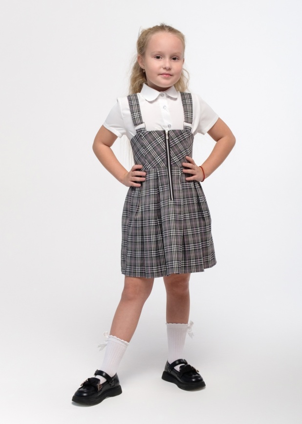 Сарафан ДелСти 224-28 розовая клетка фото 2